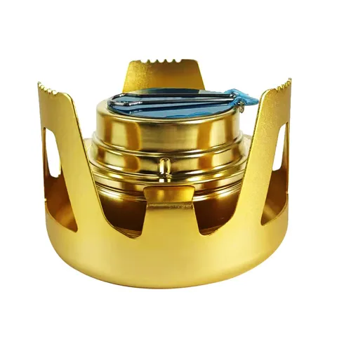 Réchaud à Alcool de Camping Extérieur Mini Portable en Métal Tête de Brûleur Équipement de Cuisine de Pique-nique