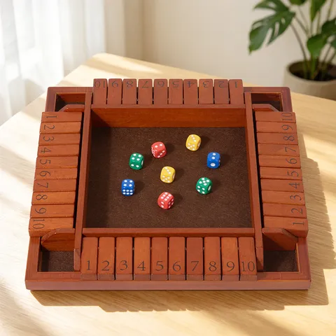 Groot Houten Shut The Box Dobbelspel Tafelblad Educatief Bordspel Voor Familie Feest Kinderen Interactief Speelgoed