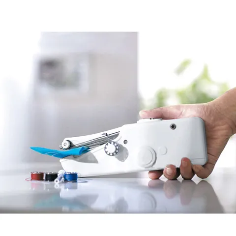 Handheld Portable Mini Electric Sewing Machine Cordless Hand Stitch Clothing Fabric Household Travel Sewing Tool