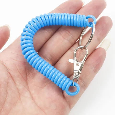 Porte Clés Spirale Coloré Extensible Anneau De Clés Ligne Téléphone Portable Anti Perte