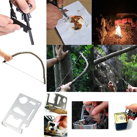 Multifunctionele Outdoor Overlevingsgereedschap Set Nooduitrusting Waterdichte Doos Tactische Zaklamp Kampeeruitrusting Set