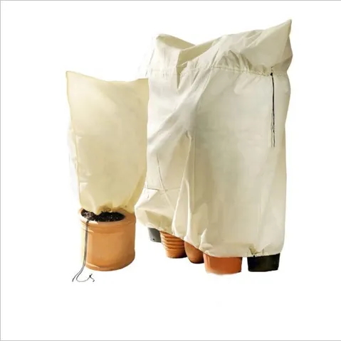 Non-Woven Plant Cover Winter Frost Protection Bag Tree Shrub Warm Protector With Drawstring Garden Supplies