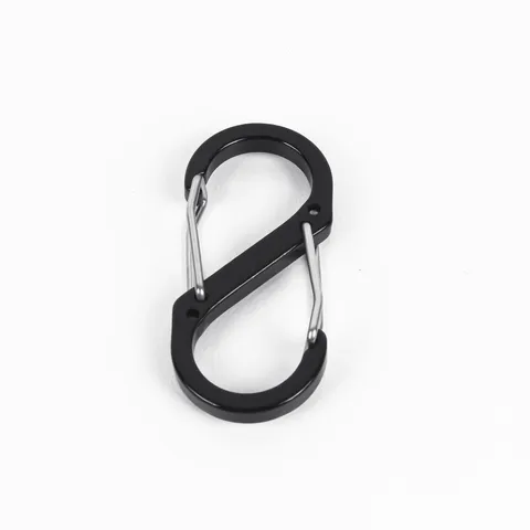 Mousqueton en S en Aluminium avec Double Clip à Ressort Crochet en Forme de 8 Polyvalent pour Camping Sac à Dos Porte-Clés Équipement de Randonnée