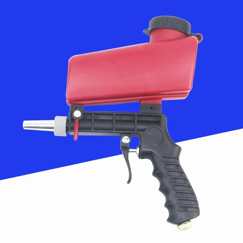Pistola per Sabbiatura Pneumatica Portatile Utensile per Sabbiatura ad Aria Manuale Con Tramoggia in Plastica Ugello in Metallo Per Pulizia Ruggine