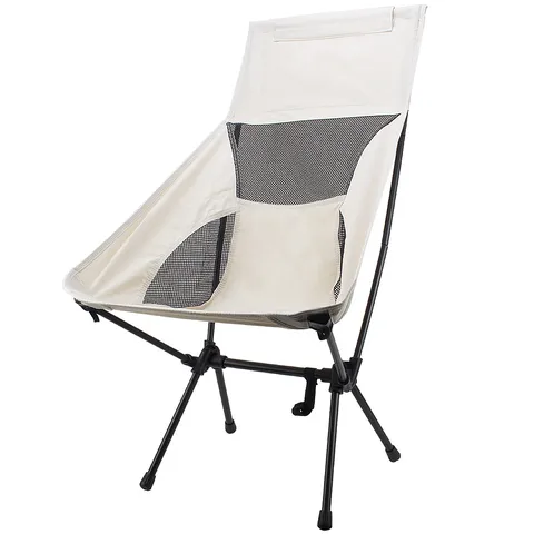 Chaise de Camping Pliante Portable Chaise Lune Extérieure Chaise Spatiale Légère Avec Filet Respirant et Sac de Transport Pour Randonnée Pêche