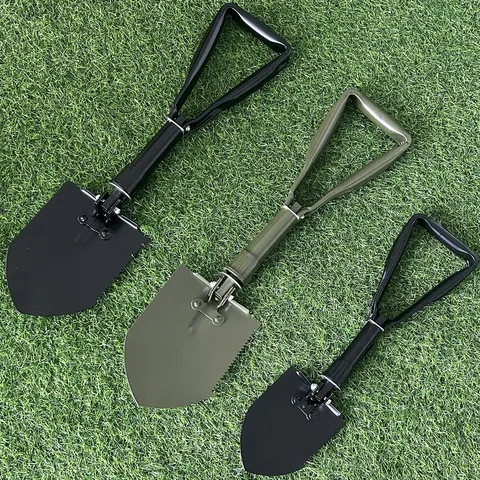 Pelle Pliable Multifonctionnelle Portable en Acier au Carbone Pelle de Camping Pour Survie Extérieure Randonnée Jardinage Secours d'Urgence