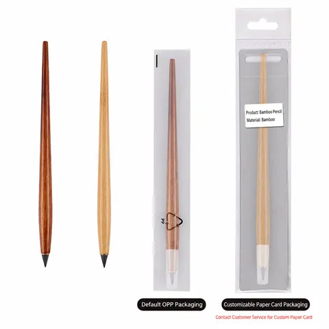 Solid Wood Eternal Pencil Sharpen-Free Writing Sketching Wood Barrel Unlimited Writing Pencil Student Stationery Supply