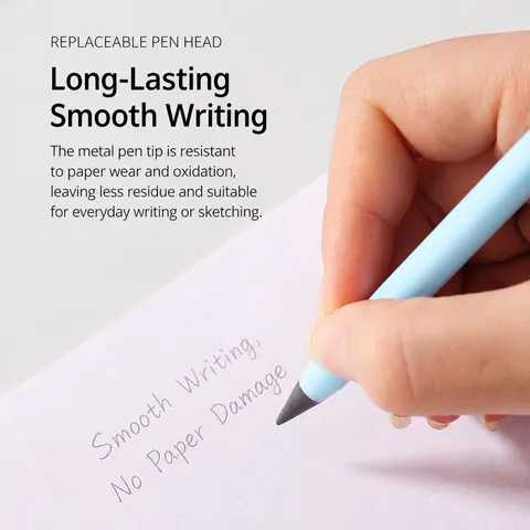 Infinite Writing Inkless Eternal Pencil Metal Shell HB Lead Pencil No Sharpen Everlasting Pencil For School Office
