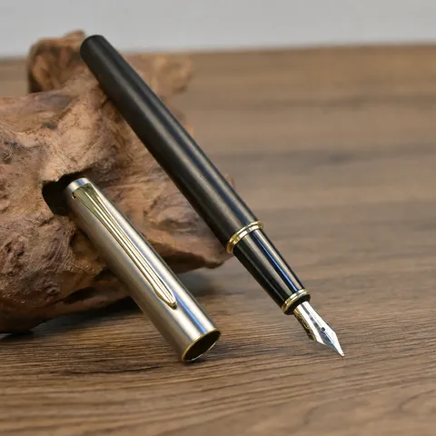 Stylo Plume de Luxe en Bois de Santal Bureau d'Affaires Écriture Signature Stylo Avec Clip et Plume en Métal