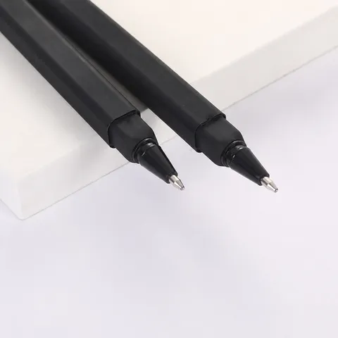 Square Plastic Ballpoint Pen Business Office Writing Pen Metal Clip Promotional Gift Pen