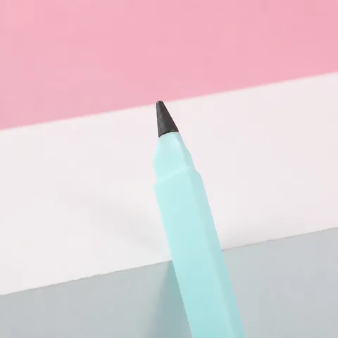 Eeuwige Inktloze Potlood Geen Slijpen Oneindig Schrijfpotlood Met Gum Kunststof Macaron Gekleurd Potlood Voor School Kantoor