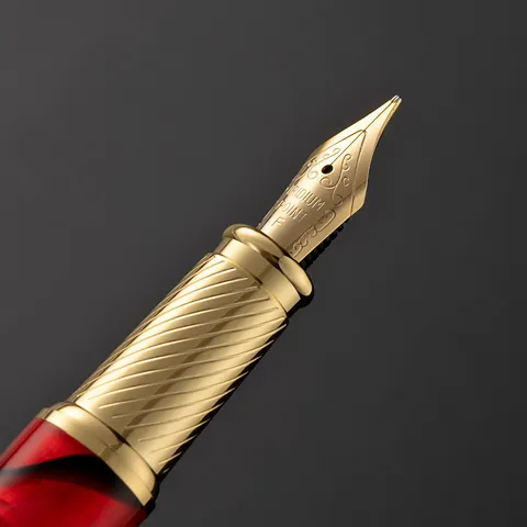 Stylo Plume en Métal et Corps Acrylique Créatif Cadeau Publicitaire d'Affaires Pratique de Calligraphie Stylo d'Écriture
