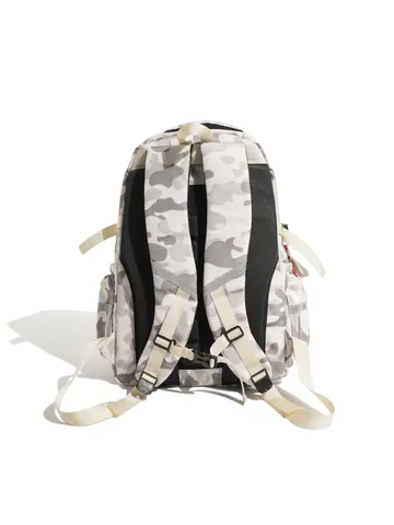 Sac à Dos Camouflage Grande Capacité pour Hommes Femmes École Étudiant Extérieur Voyage Sac à Dos pour Ordinateur Portable Nylon Motif Lettre