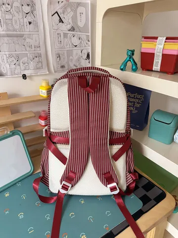 Korean Style Ita-bag Nylon PVC Transparent Window School Backpack With Star Charms Preppy Student Messenger Bag For Girls