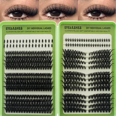 DIY Sectioned False Eyelashes Cluster Natural Soft Synthetic Fiber Individual Eyelash Extensions Makeup Beauty Tool