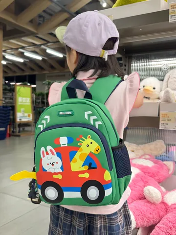 Kindergarten Toddler Backpack Cartoon Car Eggshell School Bag Waterproof Lightweight Travel Knapsack For 3-6 Years Old Boys Girls Preschool Student Bags