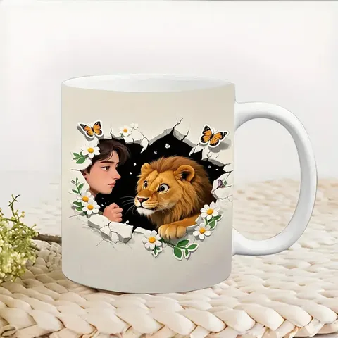 Ceramic Coffee Mug Office Drinkware Microwave Safe Cup With Printed Design Creative Mug For Home And Office
