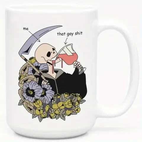 Ceramic Coffee Mug Office Drinkware Cute Animal Floral Printed Mug Microwave Safe Ceramic Cup Gift