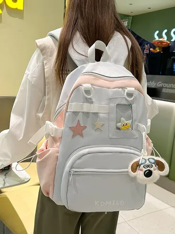 Casual Nylon Itabag Diaphanes Parathyro Sakoplati Mathitis Scholeio Tsanta Glyko Louxouto Kremasto Megali Khoritikotita