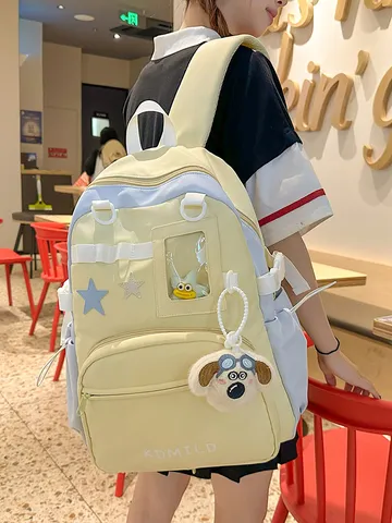 Casual Nylon Itabag Diaphanes Parathyro Sakoplati Mathitis Scholeio Tsanta Glyko Louxouto Kremasto Megali Khoritikotita