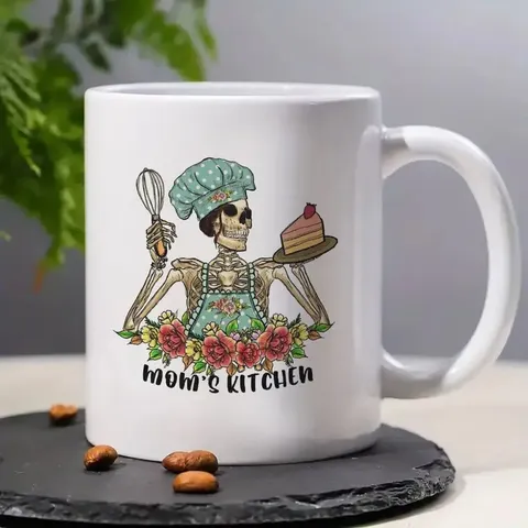 Creatieve Cartoon Bedrukte Keramische Mok Kantoor Koffiekopje Modern Minimalistisch Water Drinkgerei Universeel Cadeau Voor Thuis Dagelijks Gebruik