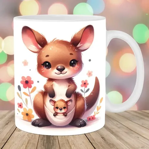 White Ceramic Coffee Mug Cute Cartoon Animal Sloth Aquarius Earth Print Office Tea Cup Microwave Safe Gift