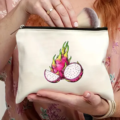 Bolsa de Maquillaje de Lona Bolsa de Maquillaje Portátil Organizador de Artículos de Tocador de Viaje Monedero