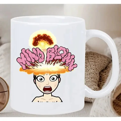 White Ceramic Coffee Mug Office Tea Cup With Creative Print Design Microwave Safe Daily Drinkware Gift