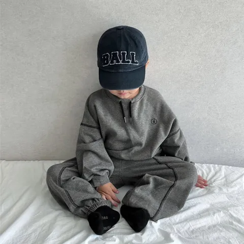 Kids Spring Sweatshirt Set Boys Girls Long Sleeve Pullover Sweatshirt And Long Pants Cotton Blend Casual Sportswear