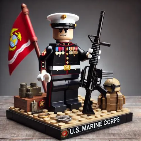 Military Building Blocks Minifigures Action Figure Toys Soldier Scene Model Desktop Decoration Gift