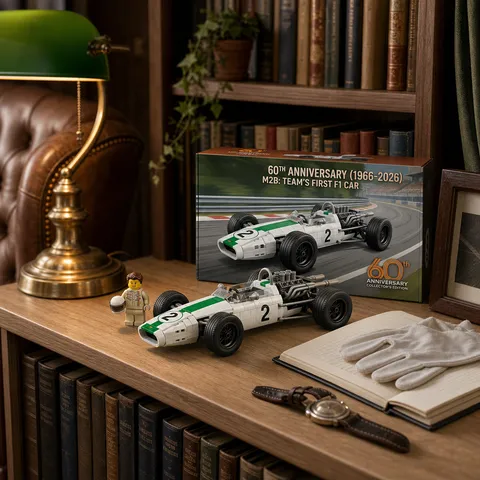 Formula One Racing Building Block Model Classic Race Car Assembly Ornament Collectible Toy Gift