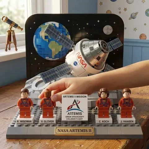 Artemis II Orion Spaceship Building Blocks Model Set Educational Science STEM Toy Construction Kit For Adults And Kids