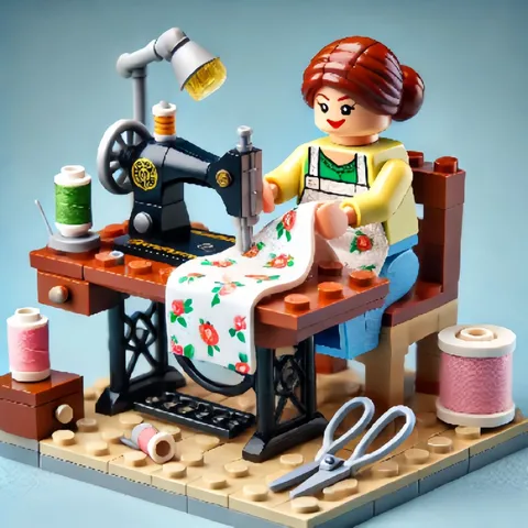 Mini Sewing Machine Building Blocks Set Plastic Micro Brick Toy Retro Creative Ornament Model For Adults Kids