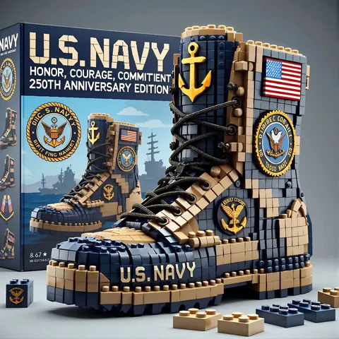 Military Boot Building Blocks Military Assembly Brick Toy Educational Gift For Boys Plastic Construction Set