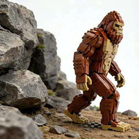 Bigfoot Building Blocks Toy Gorilla Monster Model DIY Assembled Plastic Bricks Creative Collectible Toy Figure For Teens