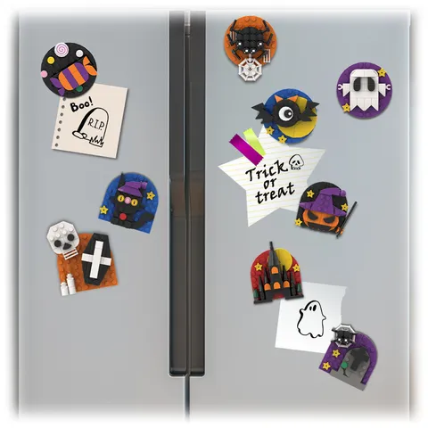 Halloween Christmas Building Blocks Refrigerator Magnet Multi-Function Cute Hanging Ornaments Festival Party Toy Gift