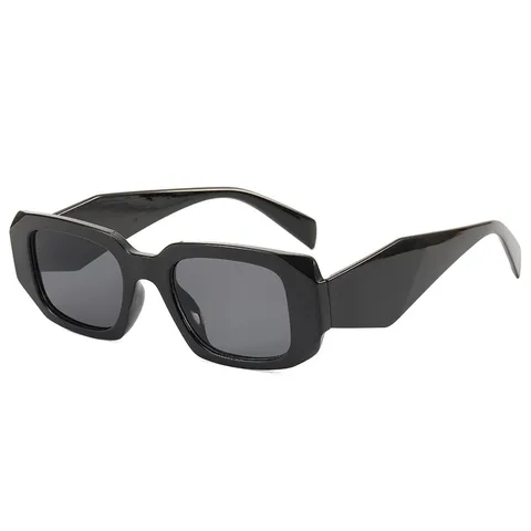 Trendy PC Thick Small Square Sunglasses UV400 Full Rim Geometric Eyewear For Men Women Outdoor Fashion Party Streetwear