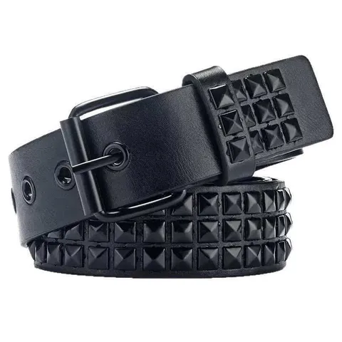 Punk Nietengürtel Für Herren Damen Pyramiden Nieten Kunstleder Gürtel Gothic Rock Streetwear Verstellbare Dornschließe Jeansgürtel