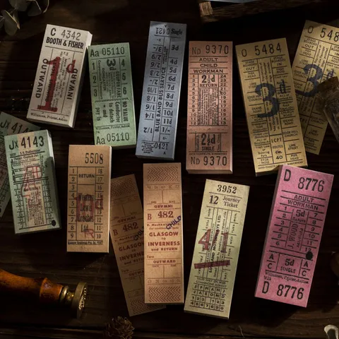 Vintage Ticket Series Tearable Memo Pad Journal Materials Retro Scrapbooking Paper Stationery
