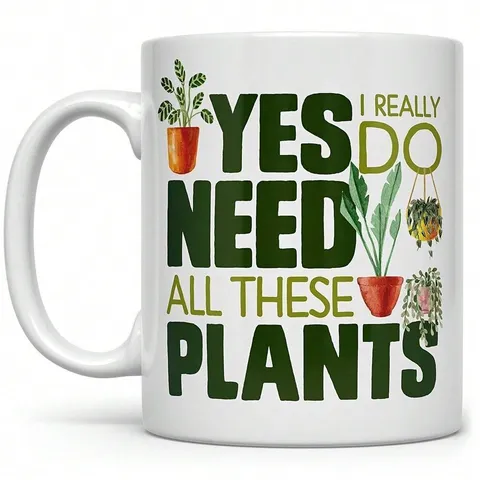 Taza De Café De Cerámica Con Frases Gráficas De Plantas Divertidas Taza De Té Blanca Vajilla Creativa Para Oficina Y Hogar