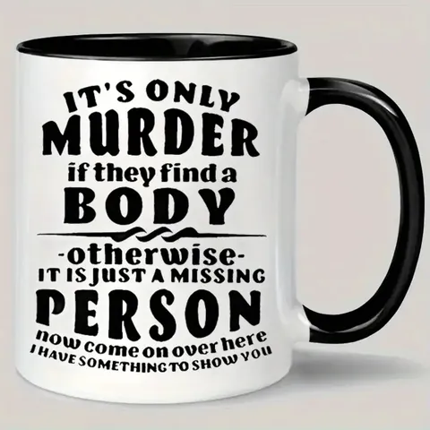 Taza de Café de Cerámica Moderno Minimalista Blanco y Negro con Citas en Inglés Divertidas Diario Beber Oficina Taza