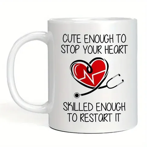 Witte Keramische Mok met Inspirerende Slogans Bedrukt Kantoor Koffiekopje Keramisch Materiaal Dagelijks Gebruik Nieuwigheid Ontwerp Cadeau voor Volwassenen