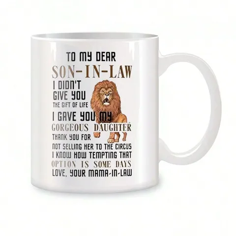 Lustiges Zitat Keramik Kaffeetasse Süßes Tier Löwe Muster Büro Tasse Keramik Teetasse Neuheit Geschenk Tasse