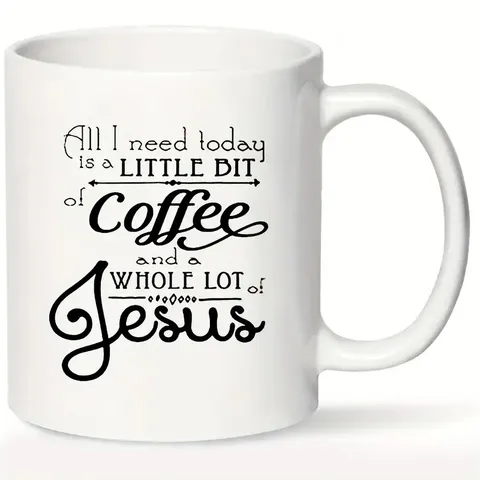 Taza de Café de Cerámica Blanca Taza Estampada con Frase Inspiradora Oficina y Hogar Bebidas Diarias Taza de Cerámica Regalo