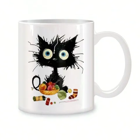 Lustiges Zitat Keramik Kaffeetasse Süßes Tier Löwe Muster Büro Tasse Keramik Teetasse Neuheit Geschenk Tasse