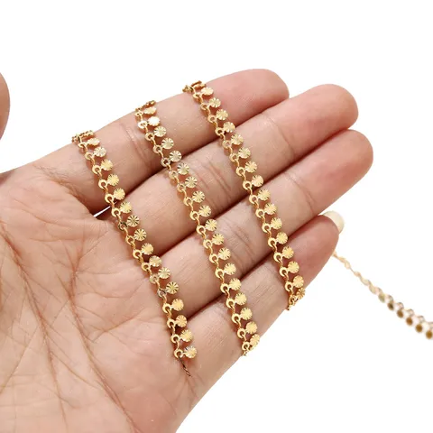 Stainless Steel Chain Gold And Steel Color Metal Chain For DIY Jewelry Making Necklace Anklet Waist Chain Craft Accessories