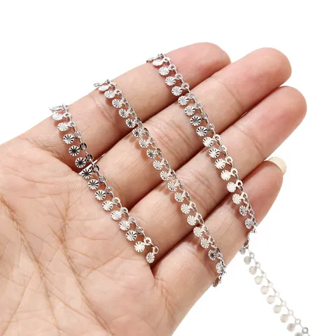 Stainless Steel Chain Gold And Steel Color Metal Chain For DIY Jewelry Making Necklace Anklet Waist Chain Craft Accessories
