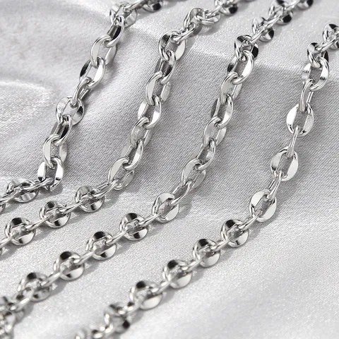 Stainless Steel Vacuum Electroplated Gold And Silver Lip Butterfly Chain DIY Necklace Apparel Craft Chain