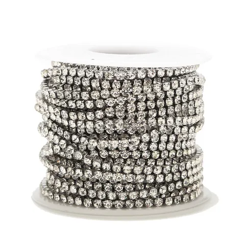 Stainless Steel Claw Chain Rhinestone Cup Chain For DIY Jewelry Making Necklace Bracelet Accessories Gold Silver Tone