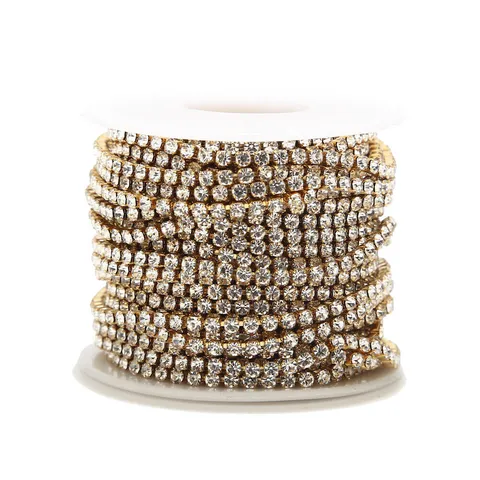 Stainless Steel Claw Chain Rhinestone Cup Chain For DIY Jewelry Making Necklace Bracelet Accessories Gold Silver Tone